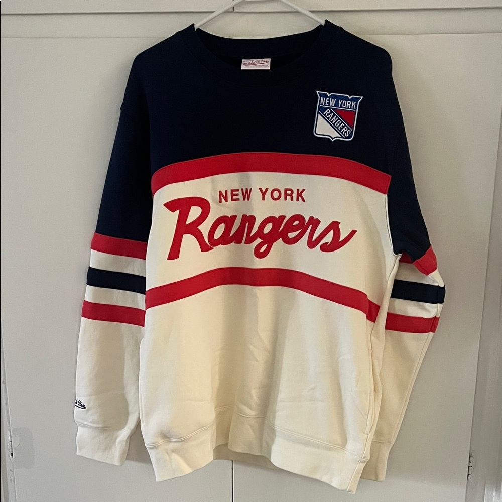 New York Rangers Mitchell & Ness Crewneck Sweatshirt